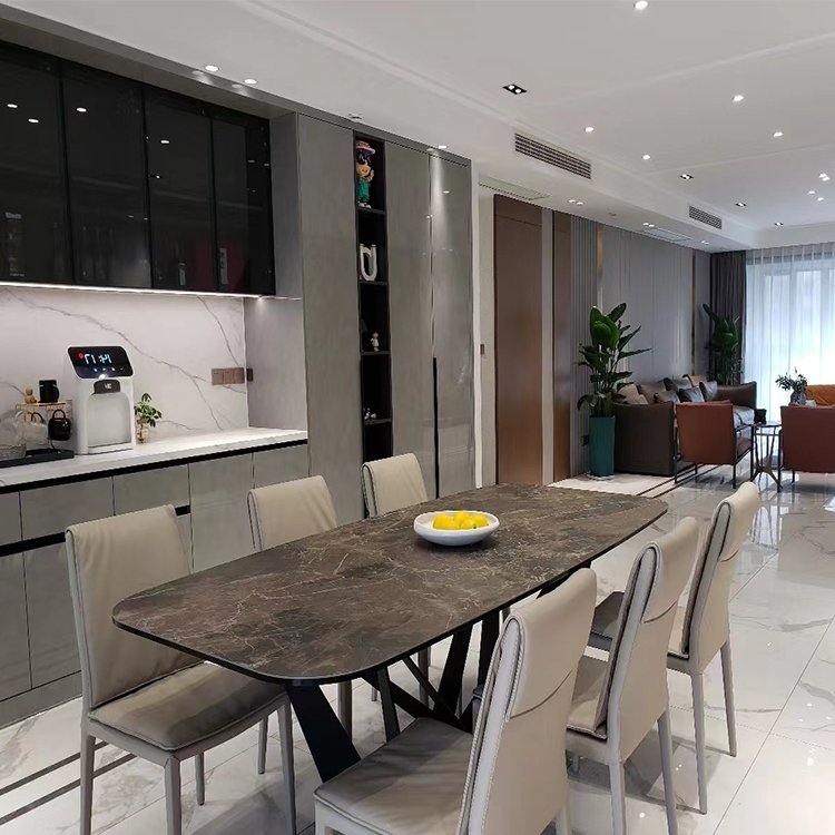 Luxury Marble Dining Table Rectangular Marble Dining Table Set 8 Seaters Marble Dining Table