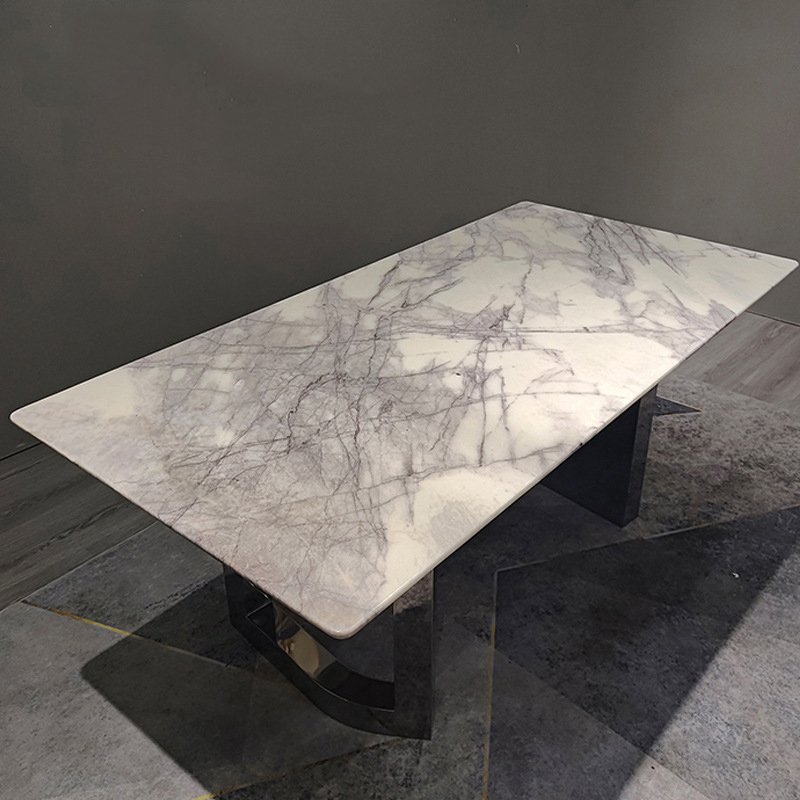 Luxury Marble Dining Table Rectangular Marble Dining Table Set 8 Seaters Marble Dining Table