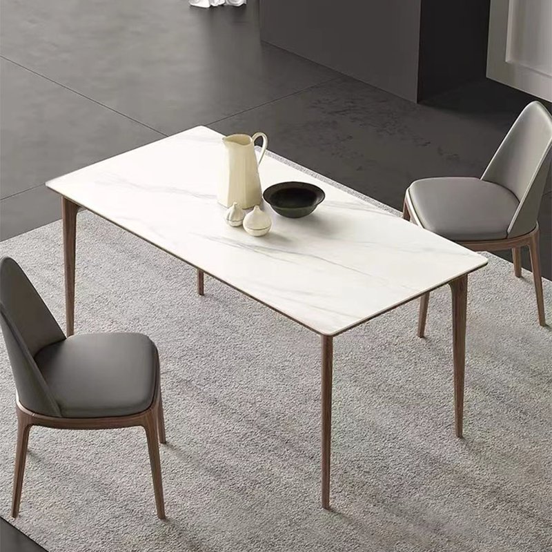 High Quality Wood Dining Table Hotel Living Room Set Marble Rectangular Dining Table Modern Dining Room Furniture