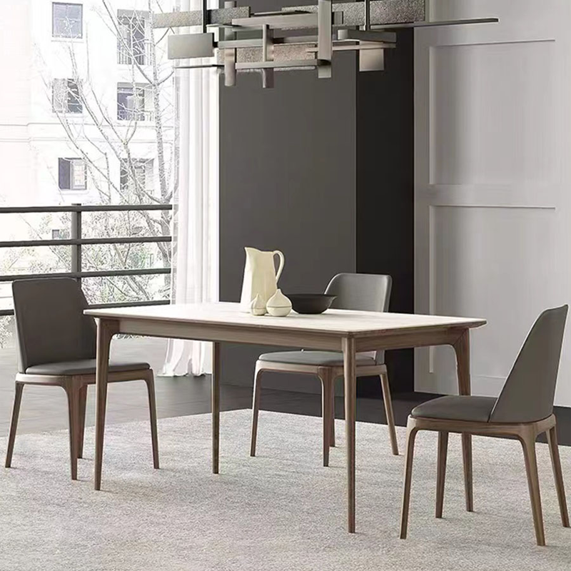 High Quality Wood Dining Table Hotel Living Room Set Marble Rectangular Dining Table Modern Dining Room Furniture