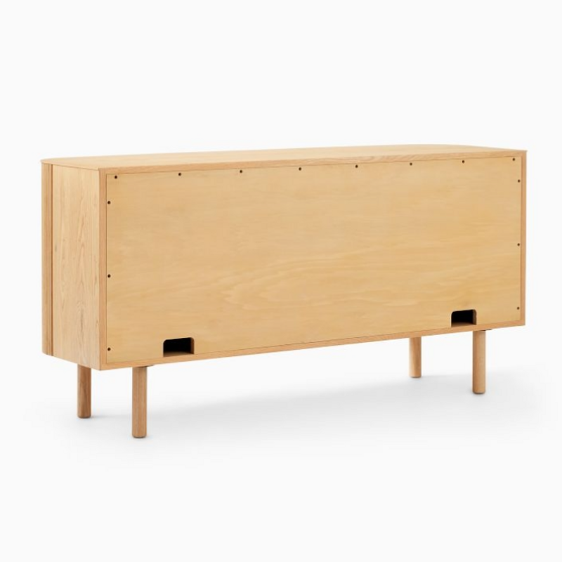 Kitchen Sideboard Dining Buffet Cabinet with 3 Drawers, Floor Storage Cabinet with Wooden Console Table