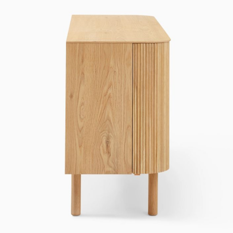Kitchen Sideboard Dining Buffet Cabinet with 3 Drawers, Floor Storage Cabinet with Wooden Console Table