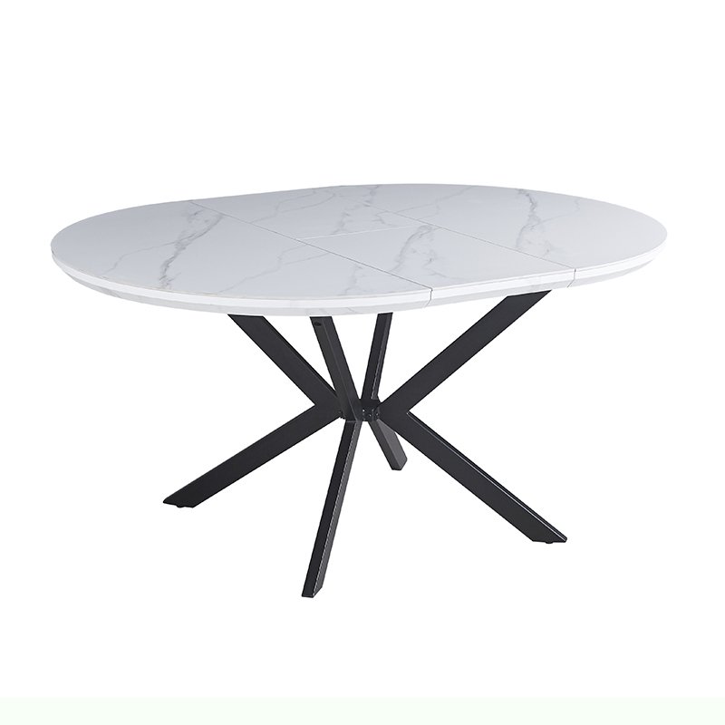 Economic Round Wooden Dining Tables Expandable Restaurant Dining Table