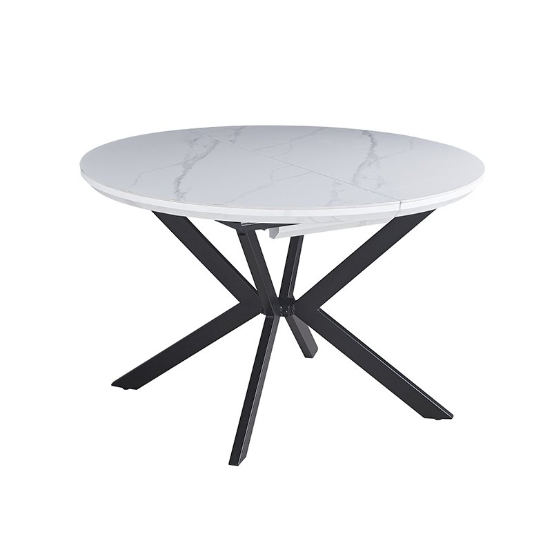 Economic Round Wooden Dining Tables Expandable Restaurant Dining Table