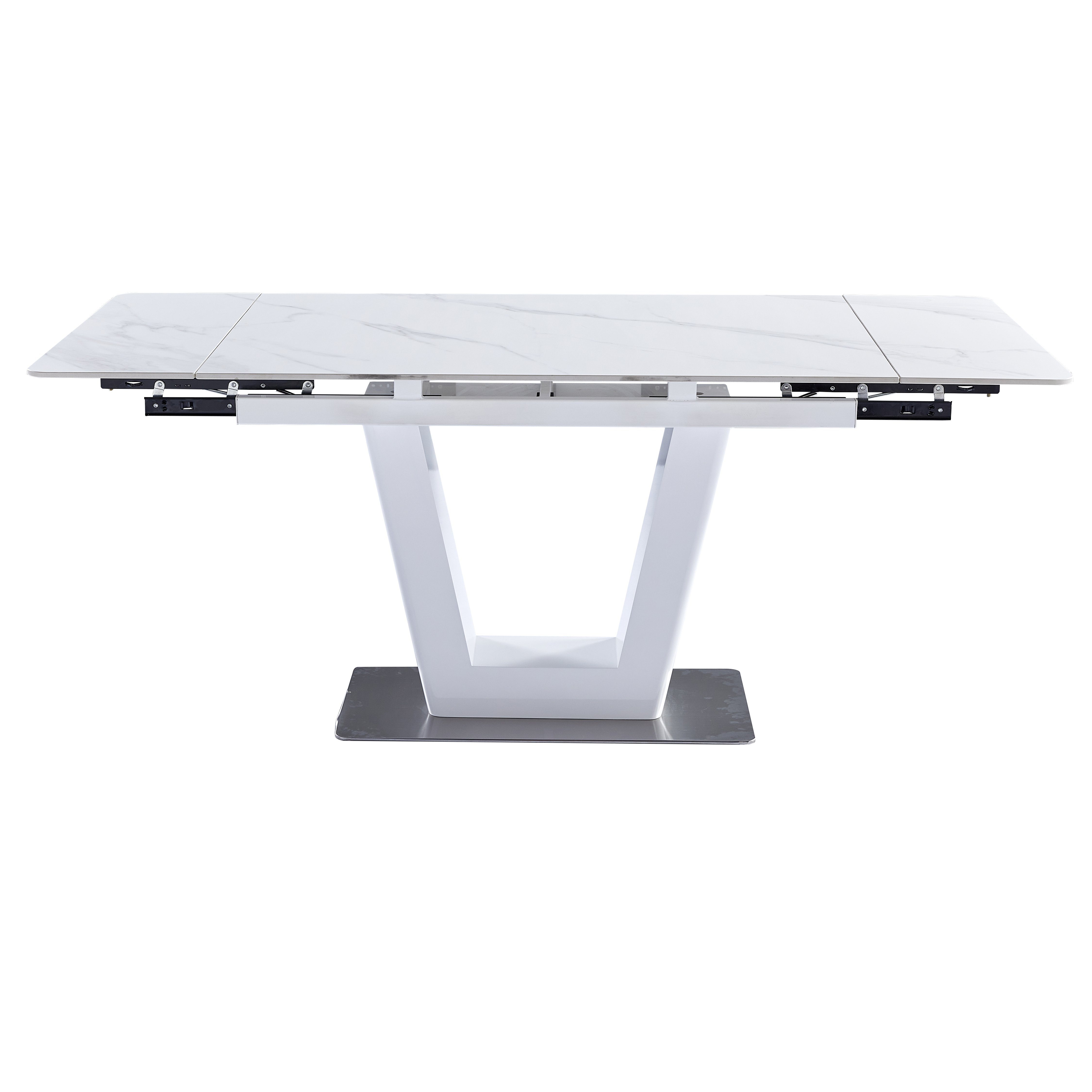 Gray rock slab shrinkable modern minimalist rectangular table