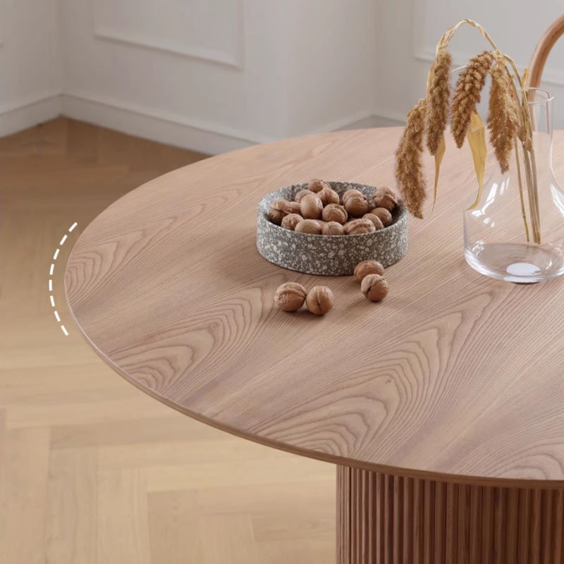 creative personality round coffee table Nordic luxury hotel restaurant high quality natural solid wood dining table