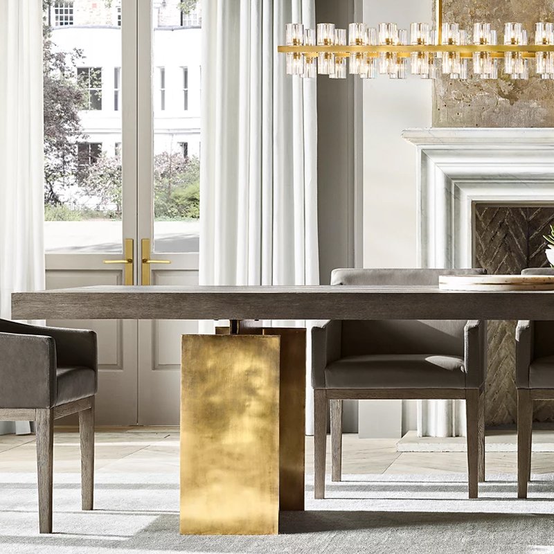 Dining Room Furniture Modern Live Edge Wooden Kitchen Restaurant Solid Walnut Wooden Table
