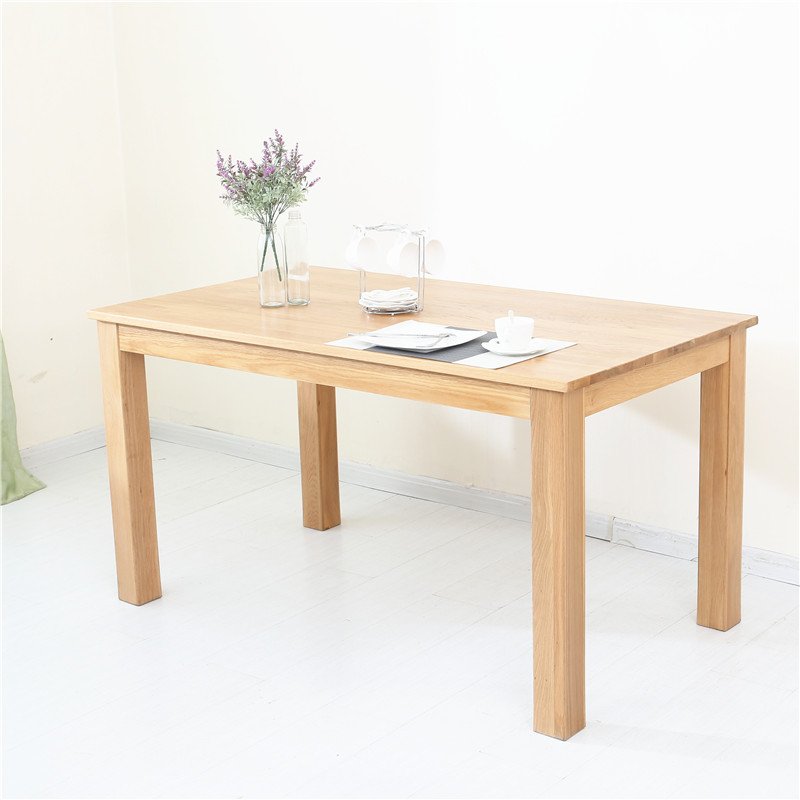 Cheap Factory Price Nordic Style Beautiful Design Minimalist Strong Solid Wood Luxury Chunky Dining Table