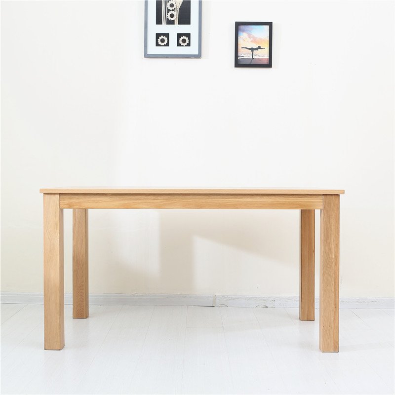 Cheap Factory Price Nordic Style Beautiful Design Minimalist Strong Solid Wood Luxury Chunky Dining Table