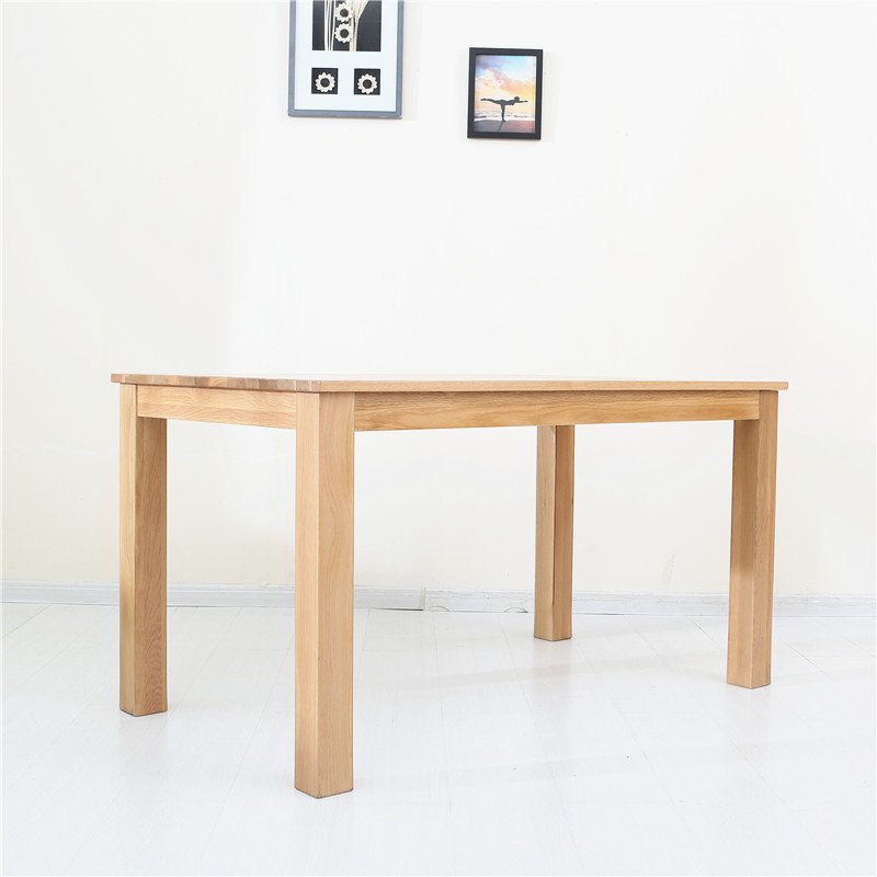 Cheap Factory Price Nordic Style Beautiful Design Minimalist Strong Solid Wood Luxury Chunky Dining Table