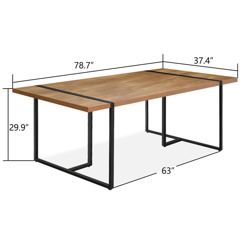 Furniture Luxury Modern Restaurant Modern Design Square Shape Natural Wood Dining Table