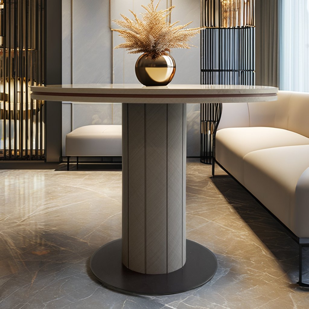 Custom-Made Modern Multi-Functional round MDF Wooden Dining Table Elegant Living Room Furniture for Home Kitchen Hotels Villas