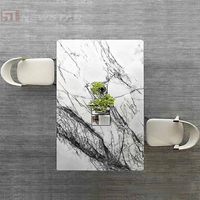 Modern Italian Luxury Dining Table Restaurant Hotel Calacatta Viola Dining Table for Dining Room Large Size Villa Hotel
