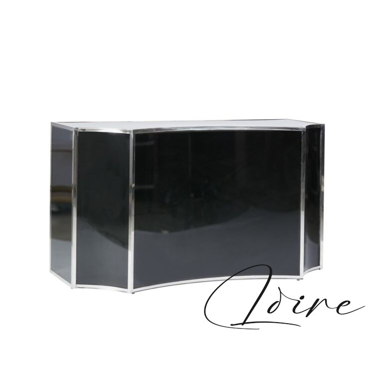 Half Moon Gold Stainless Steel Frame Luxury Acrylic Bar Table For Wedding Events