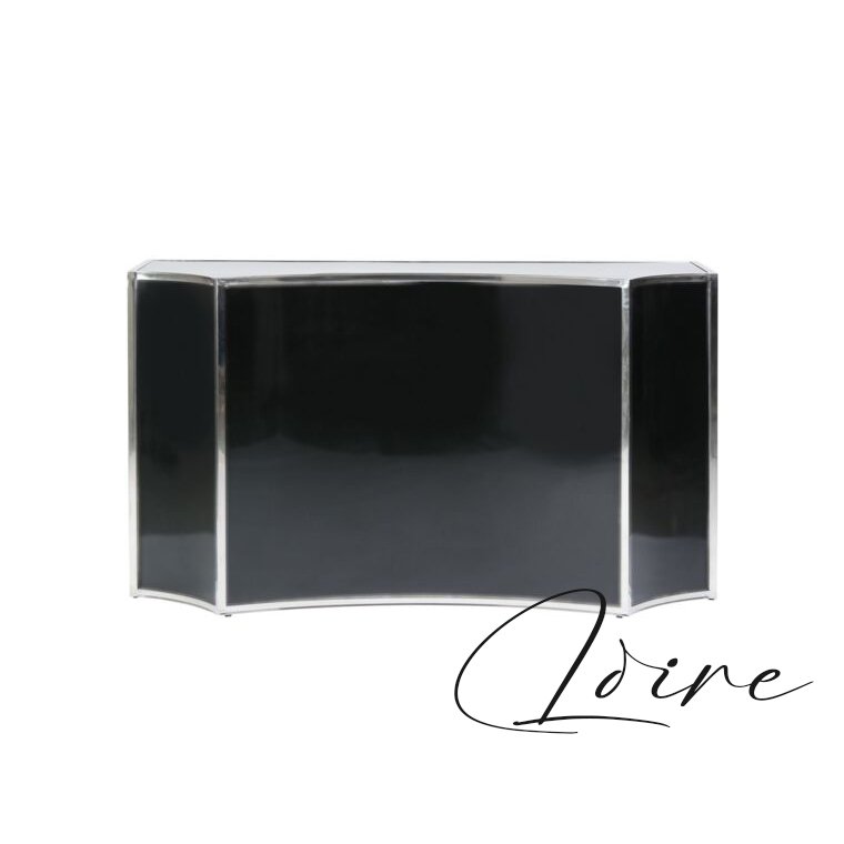 Half Moon Gold Stainless Steel Frame Luxury Acrylic Bar Table For Wedding Events