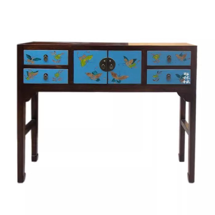 New Chinese style lodgings elm painted antique Entryway cabinets light luxury foyer cabinets dressing table