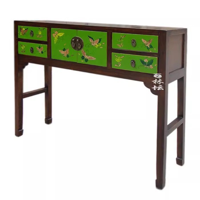 New Chinese style lodgings elm painted antique Entryway cabinets light luxury foyer cabinets dressing table