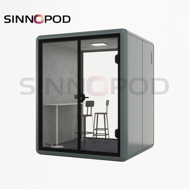 Home studio booth aluminum structure musical acoustic booth soundproof booth work pod home office pod with chair and table