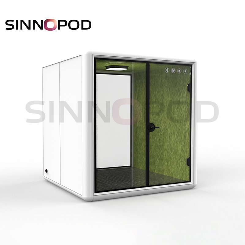Home studio booth aluminum structure musical acoustic booth soundproof booth work pod home office pod with chair and table