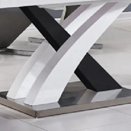 Popular Sale Modern Italian Design X Shape Base Extension High Gloss MDF Table for Dining Room