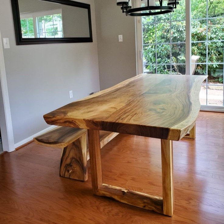 Wholesale Wooden Live Edge Slab Solid Walnut Wood Home Furniture Restaurant Kitchen Dining Table