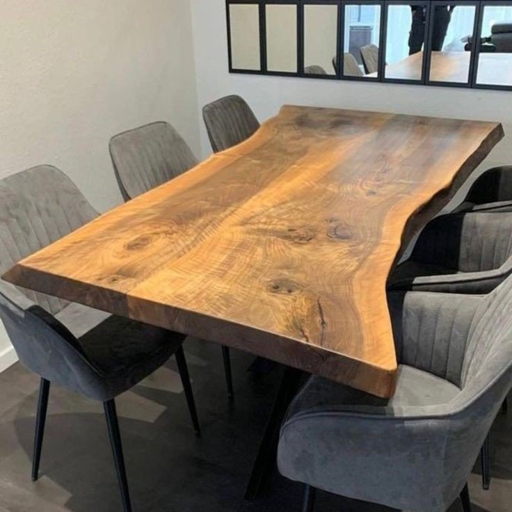 Wholesale Wooden Live Edge Slab Solid Walnut Wood Home Furniture Restaurant Kitchen Dining Table
