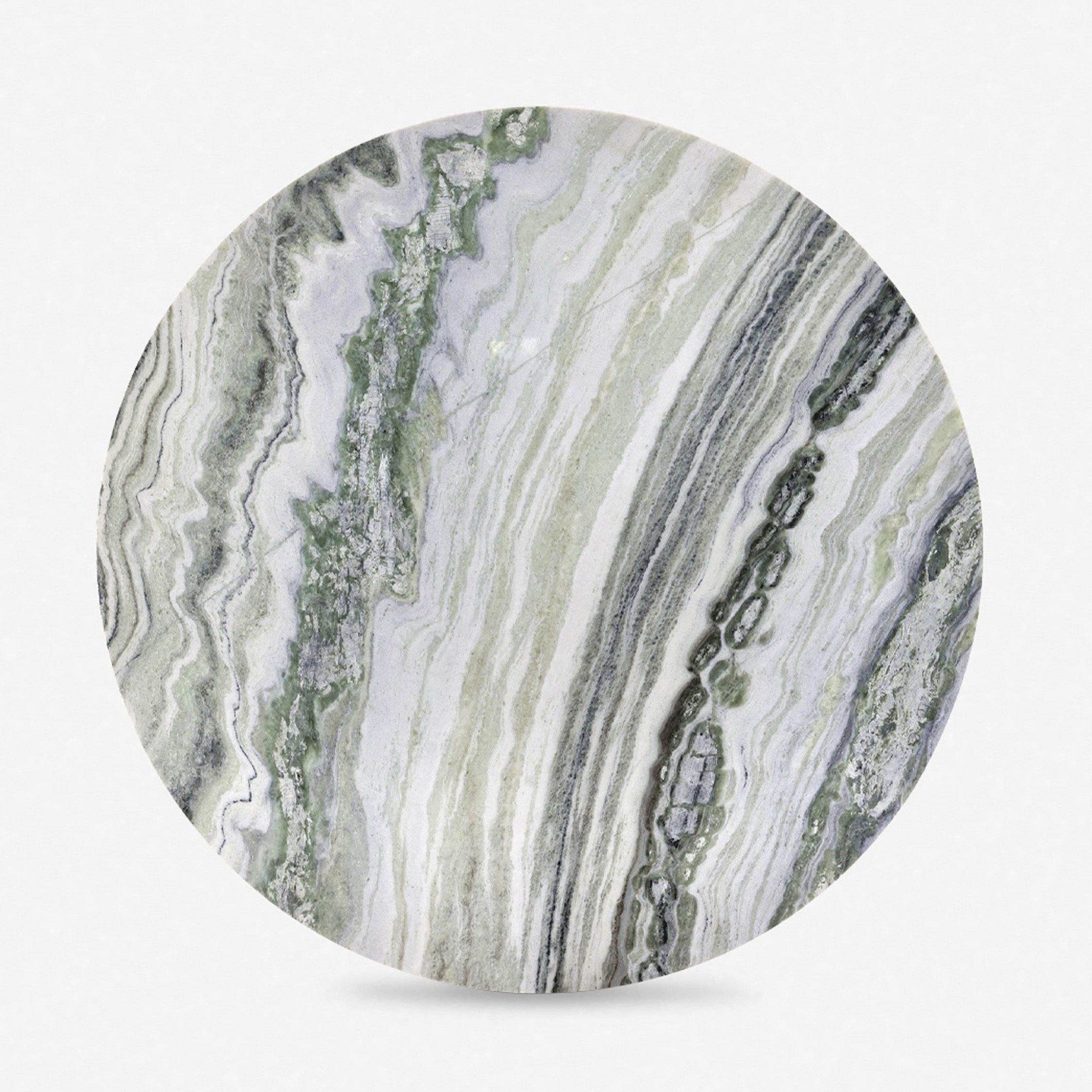 SHIHUI Customized High Quality Luxury Modern Green Onyx Marble Round Dining Table Angled Legs for Apartment Home Office Villa