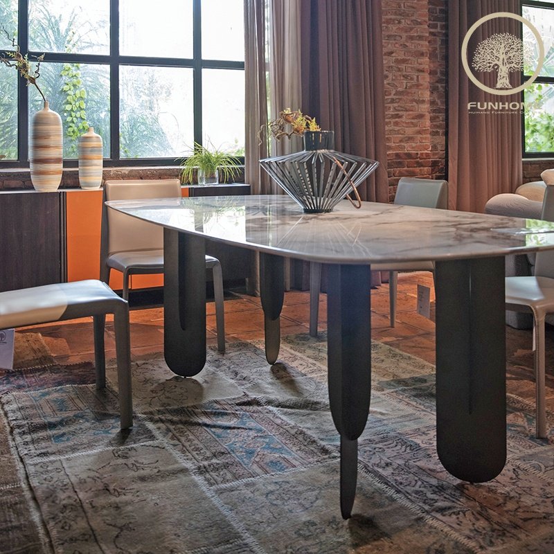 Long Narrow Dining Table Rectangle Pedestal Dining Table Modern Dining Tables