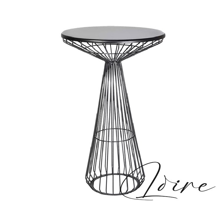 Bar Furniture Wedding Event Round Shape Glass Top High Banquet Party Cocktail Tables