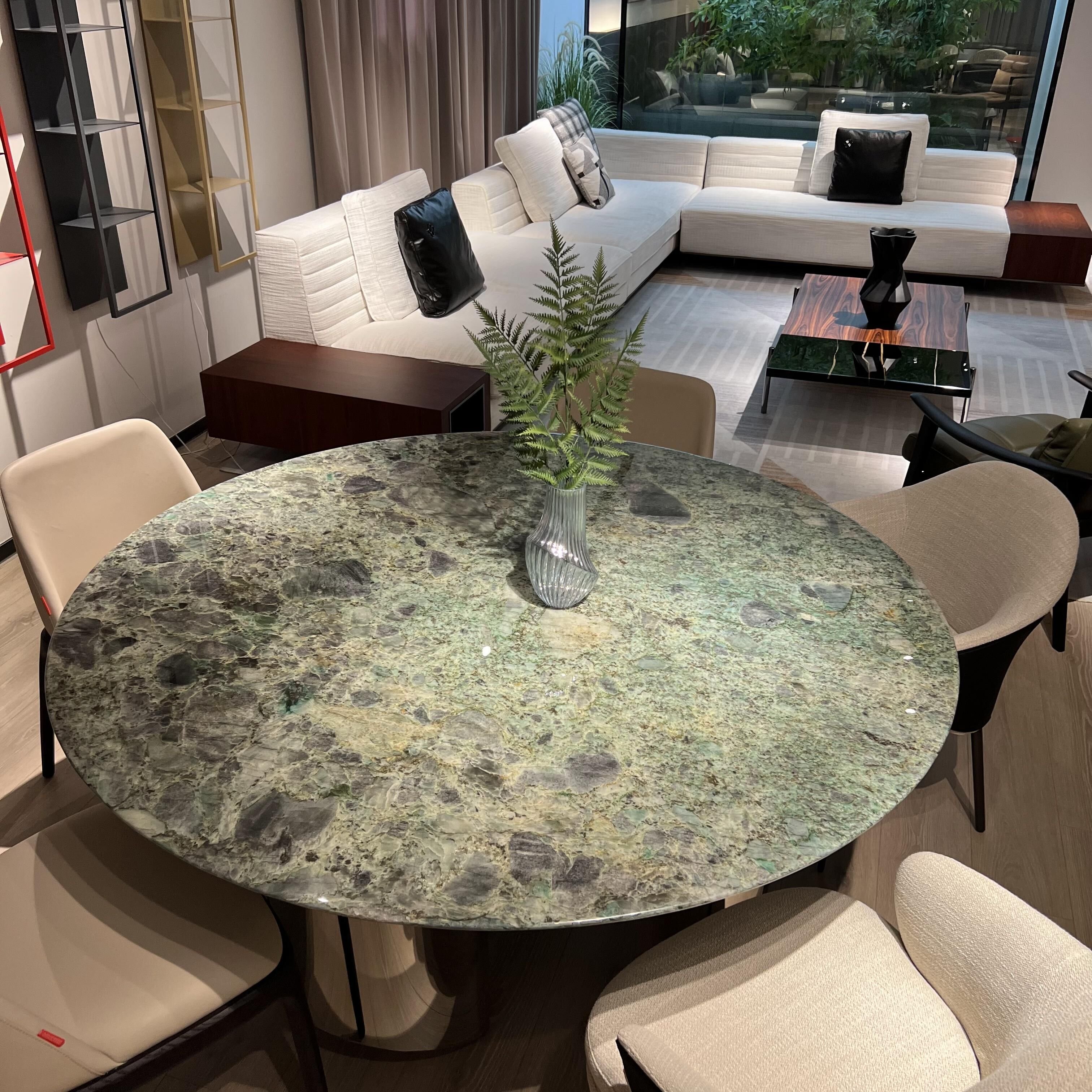 Latest Modern Design Marble Top Round Dining Room Table For Home Furniture