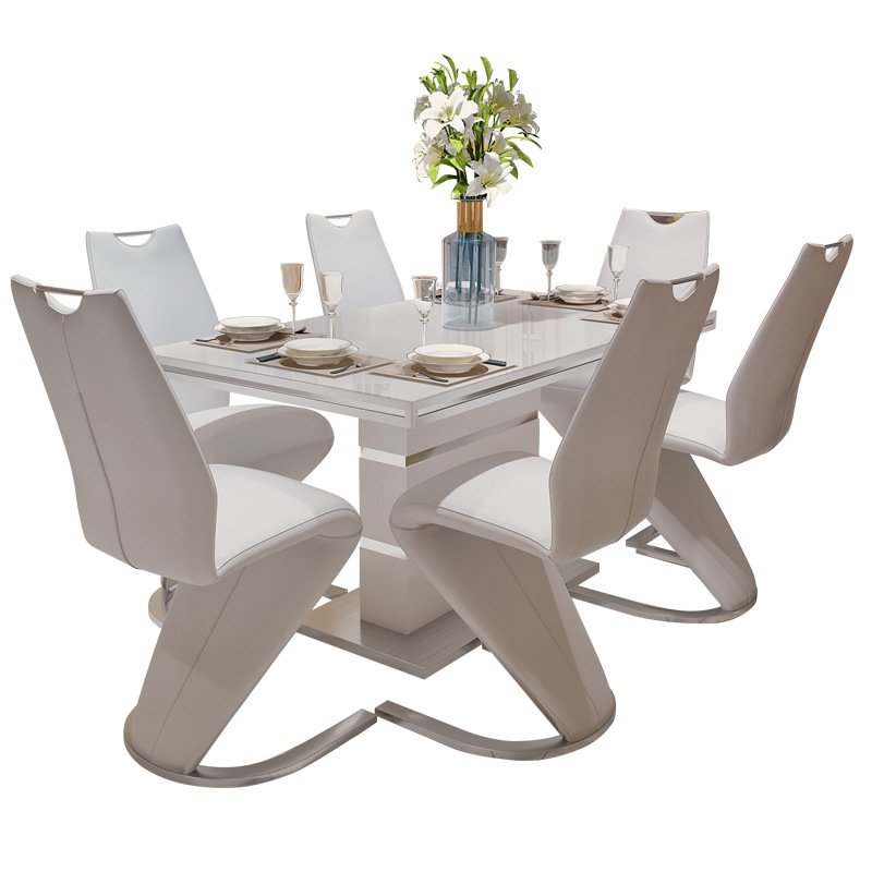 Nordic Modern Dining Room Furniture table a manger complet 4 6 Seats Dining Table Mdf Dining Table And Chair