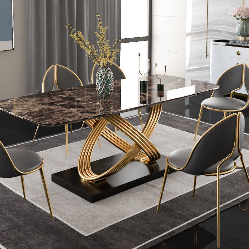Nordic Modern Dining Room Furniture 4 6 Seats Dining Table Dining Table And Chair