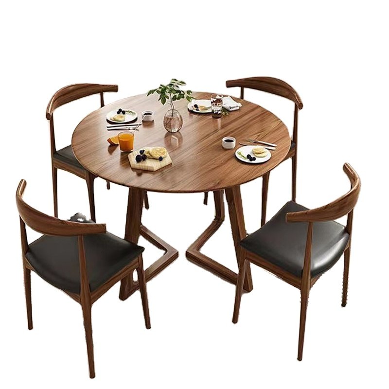 China factory custom walnut dining table Wooden dining table recycled pine