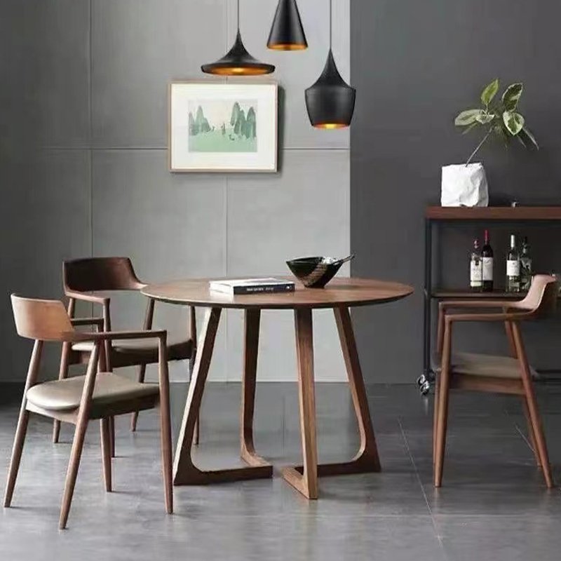 China factory custom walnut dining table Wooden dining table recycled pine
