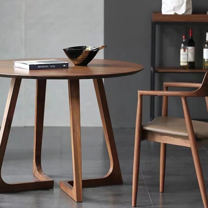China factory custom walnut dining table Wooden dining table recycled pine