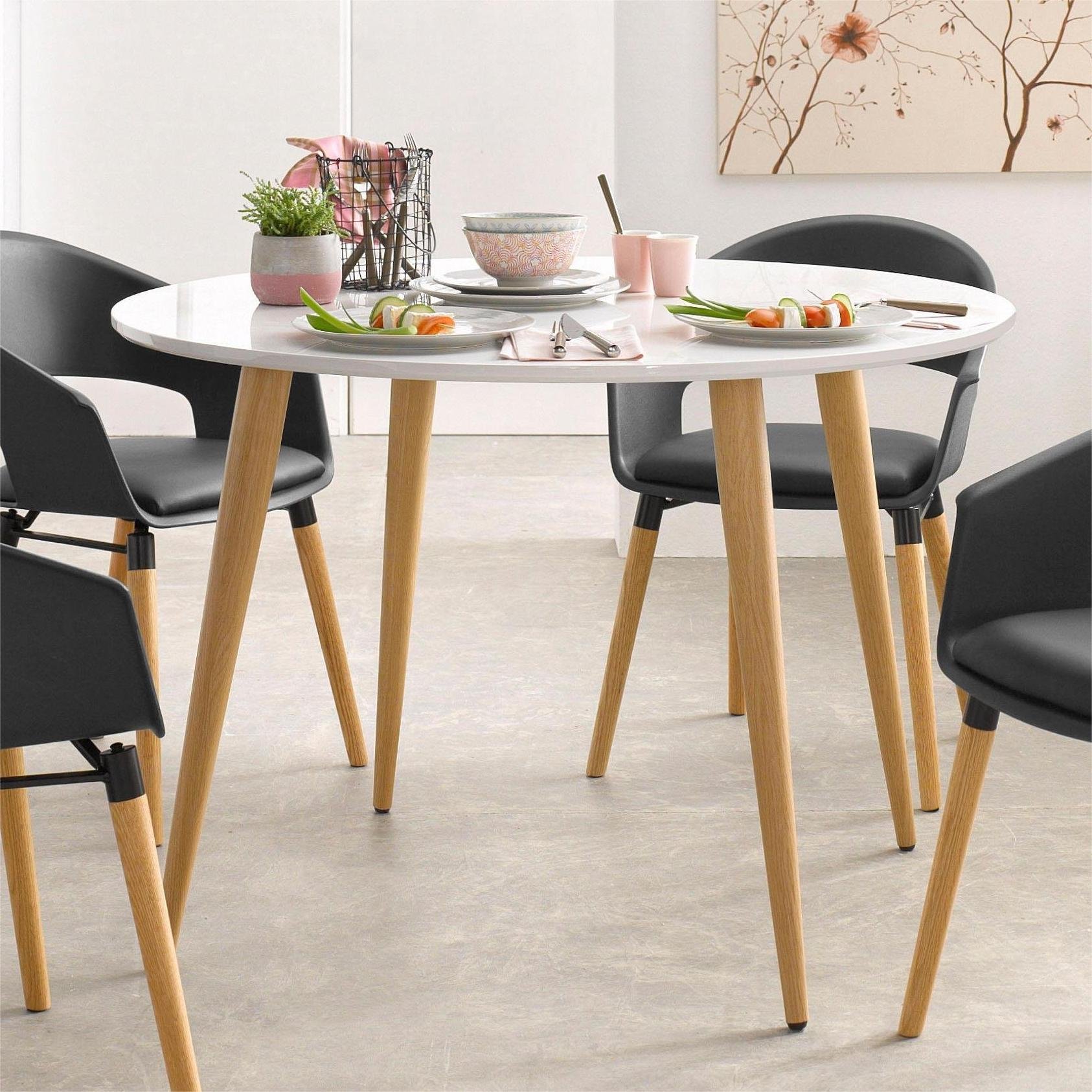 Modern Restaurant Coffee Room MDF Center Table With Beech Wood Leg DA151