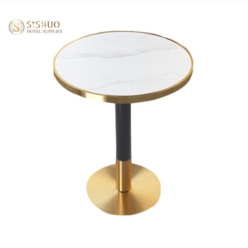 contemporary dining room furniture stone rectangle dining table gold luxury restaurant dining table