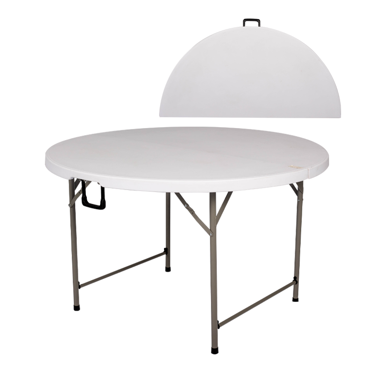 4ft 8 People mesa 40 Inch Round Folding Banquet Meeting Tables Hdpe Plastic Folding Round Party Table For Events Wedding