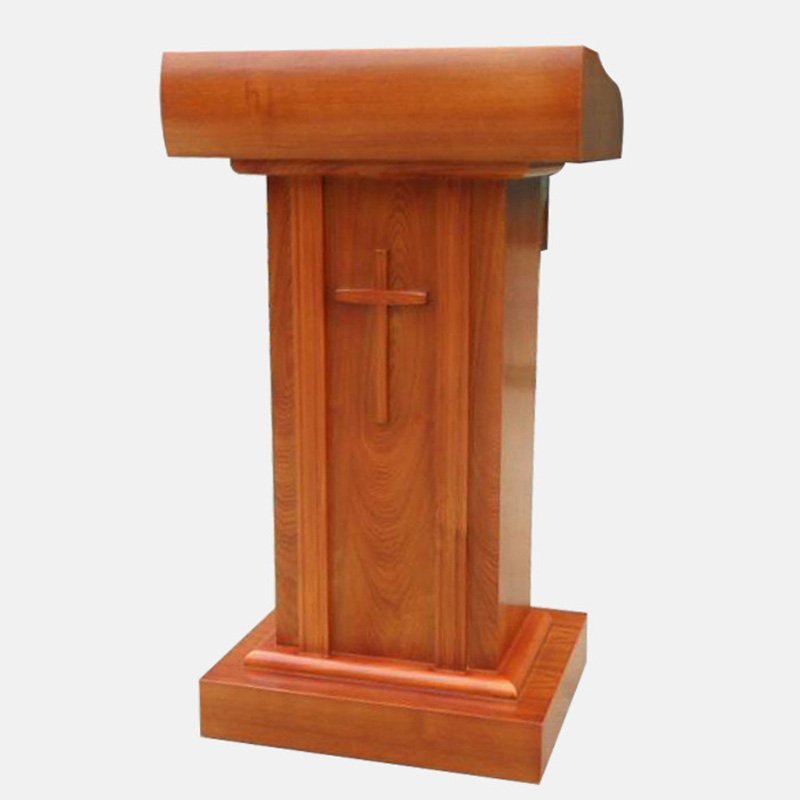 High quality solid wood square conference chair table forum podium church pulpit design