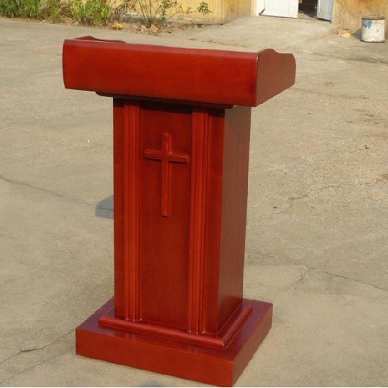 High quality solid wood square conference chair table forum podium church pulpit design