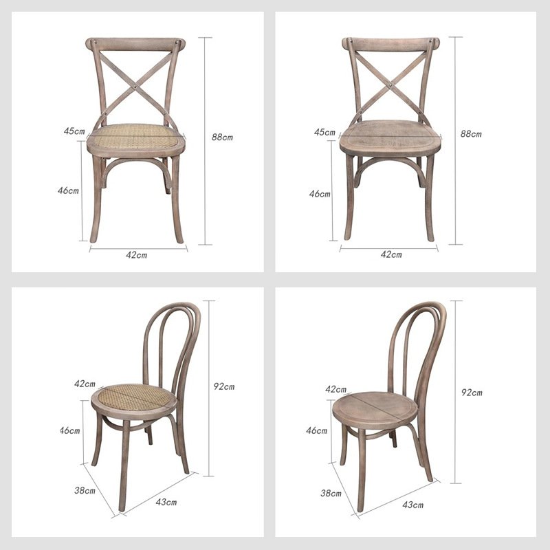 American Country Vintage Solid Wood Furniture Restaurant Chairs Long Dining Room Table And Dinning Chair Set