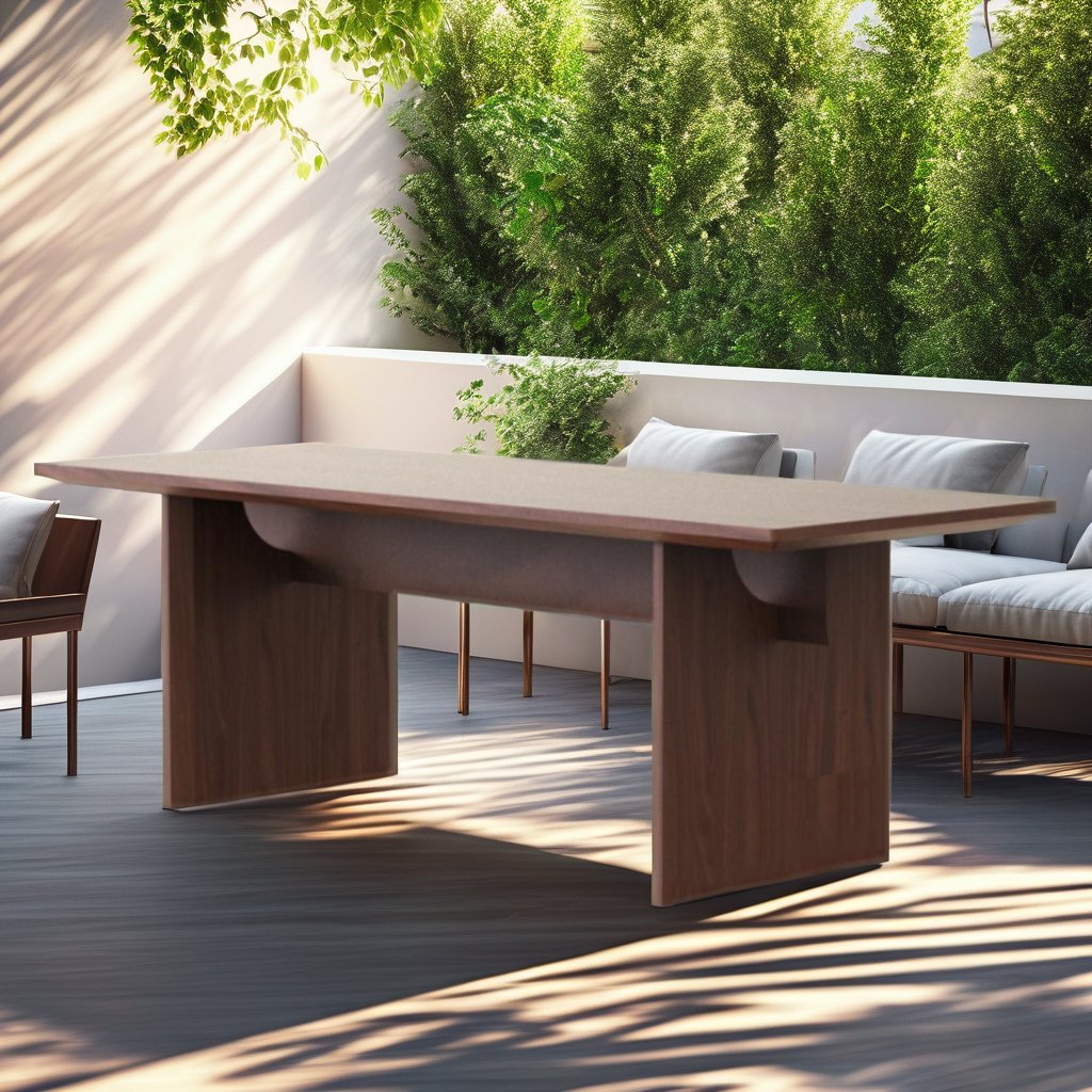 Modern Luxury Design Rectangular 6-Seater Solid Wood Dining Table Set for Home or Hotel for Kitchen or Dining Room Furniture