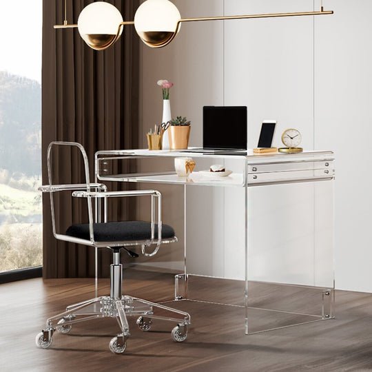Modern Acrylic Clear Office Home Desk Plexiglass KD design Acrylic Table