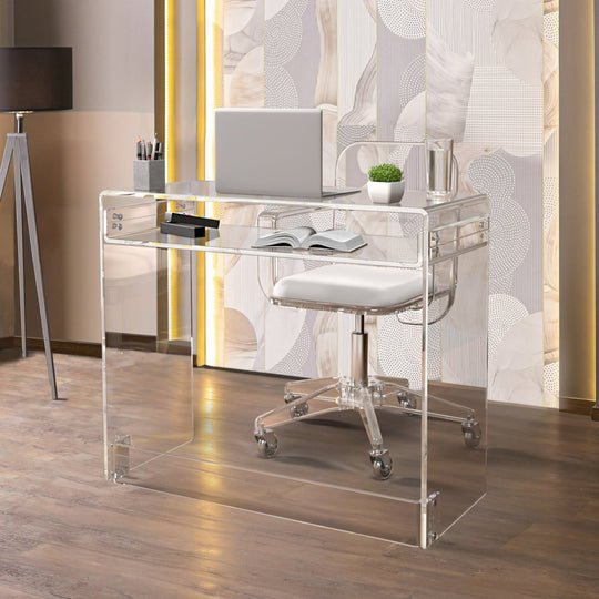 Modern Acrylic Clear Office Home Desk Plexiglass KD design Acrylic Table