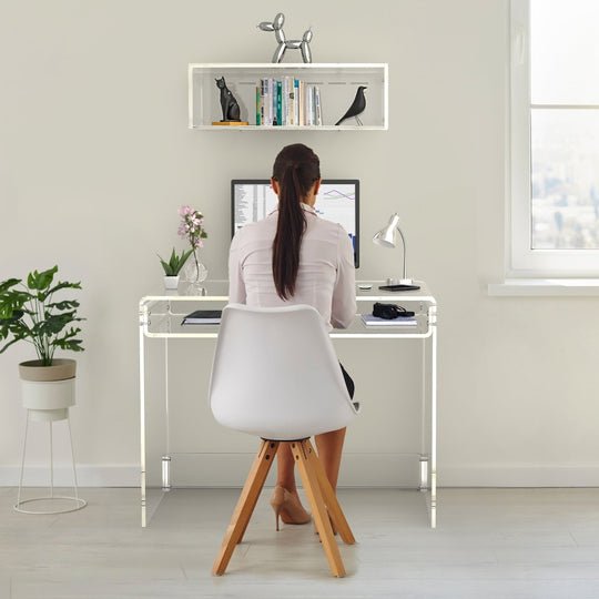 Modern Acrylic Clear Office Home Desk Plexiglass KD design Acrylic Table