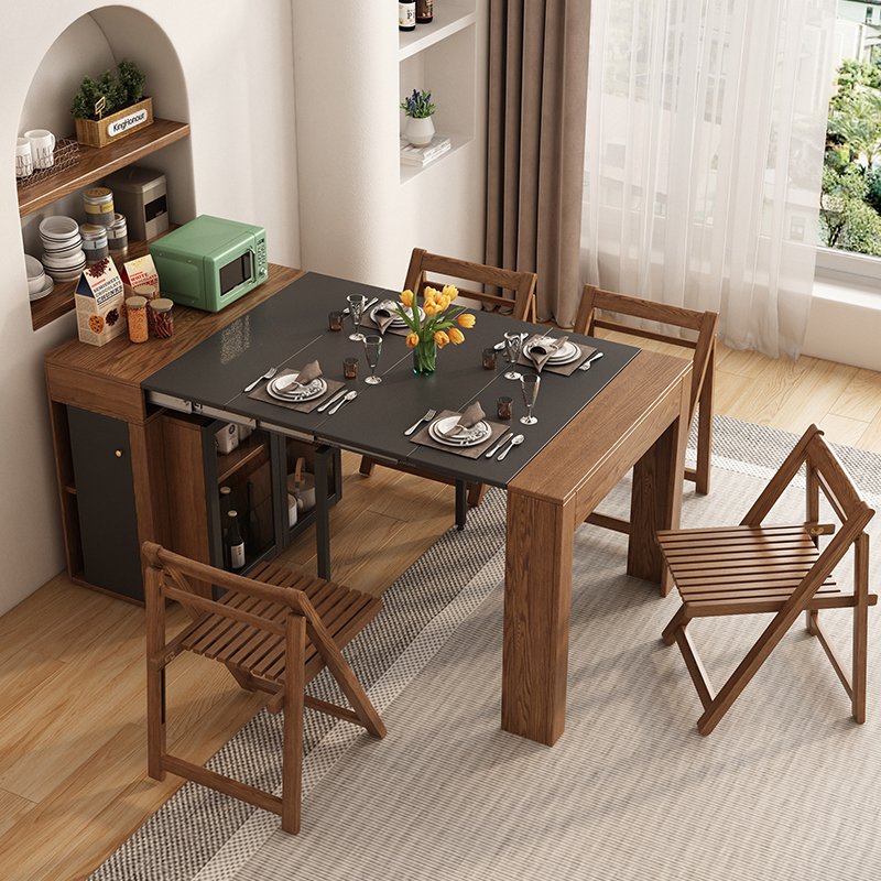 Modern Retractable Island Table Combination Small Household Side Cabinet Integrated Separate Dining Table