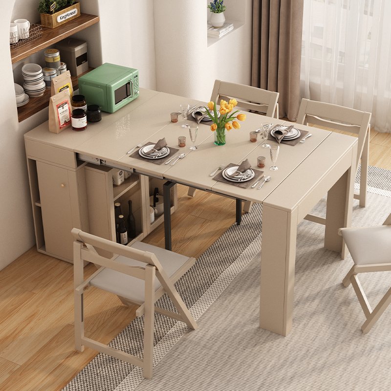 Modern Retractable Island Table Combination Small Household Side Cabinet Integrated Separate Dining Table