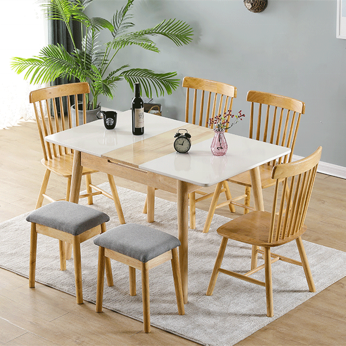 Simple Design Square Table Elegant with Wood Leg Restaurant Table Dining Table