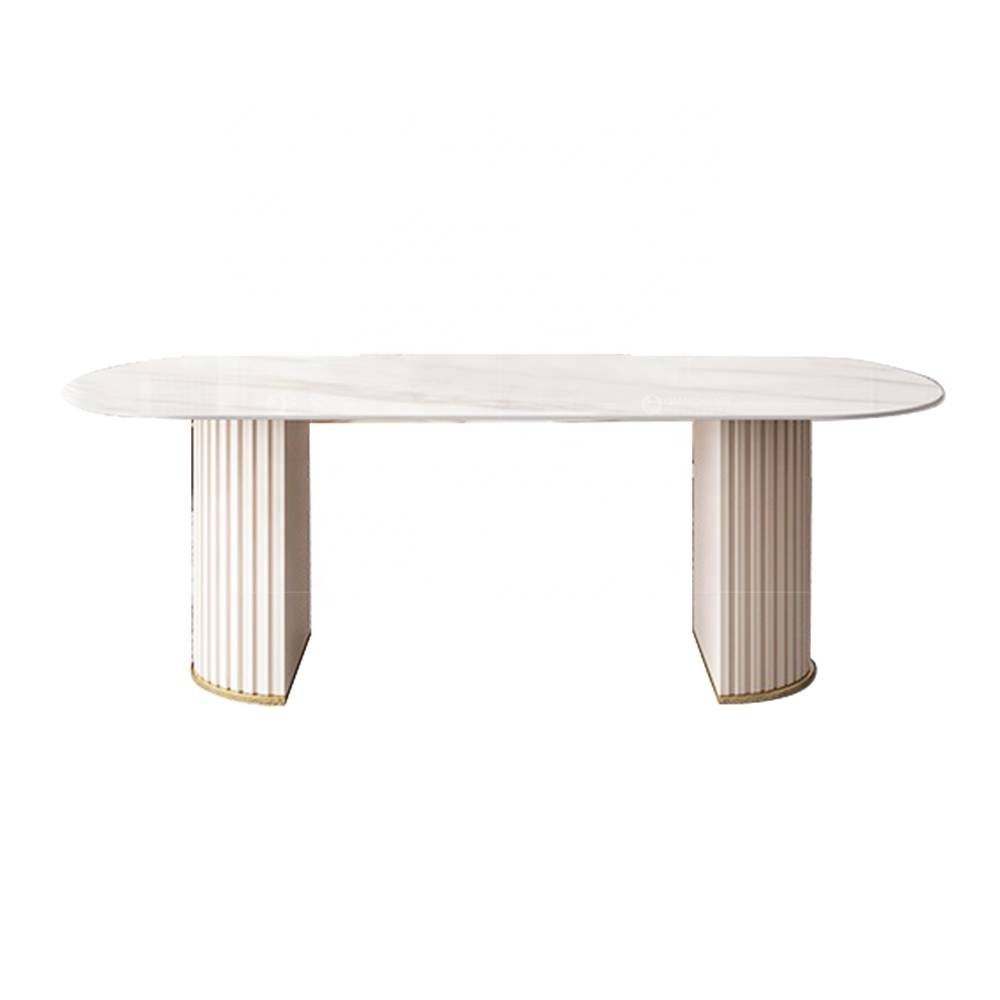 nordic rectangular italian marble rock slab dining table 6 seater for house golden luxury modern rock plate dining table leather