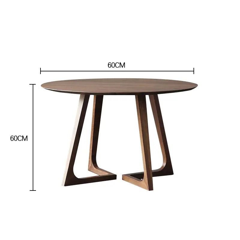 Nordic Style Solid Wood Rubber Wood Furniture Round Table Dining Room Table and Chair Set